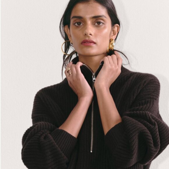 Everlane The Half-Zip Sweater in Luxe Merino - Picture 1 of 7